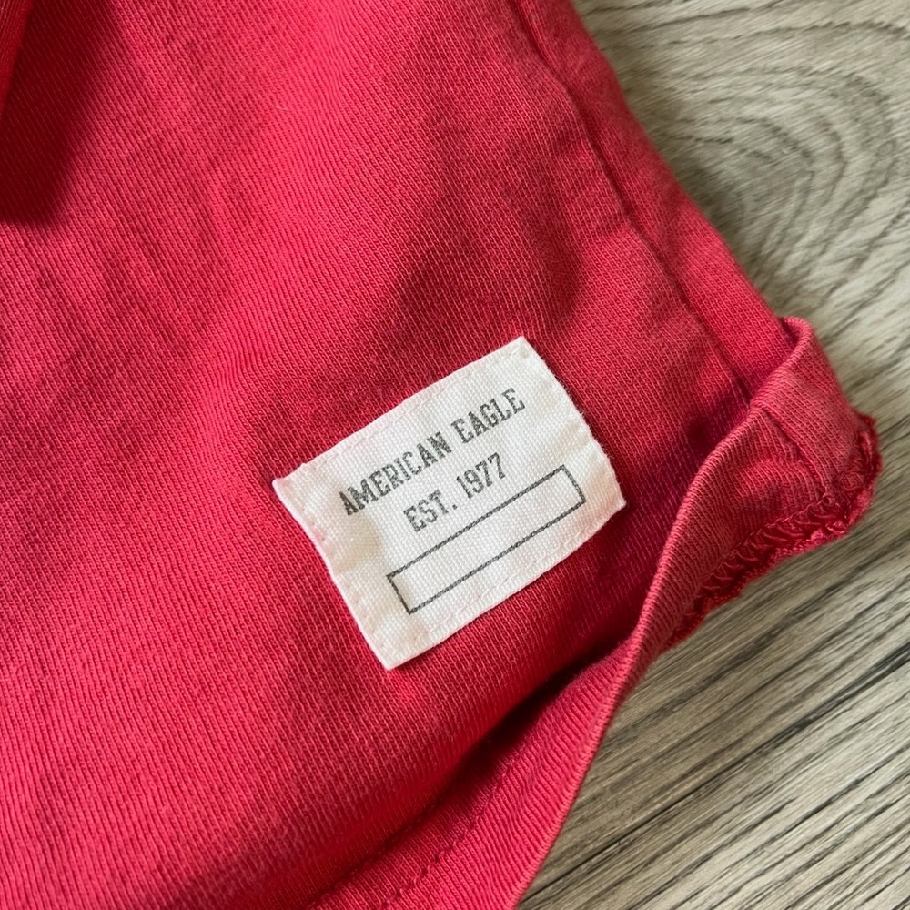 American Eagle Football Jersey Mens XXL Red Long Sleeve Number 6 Stripe Shirt - Picture 3 of 10